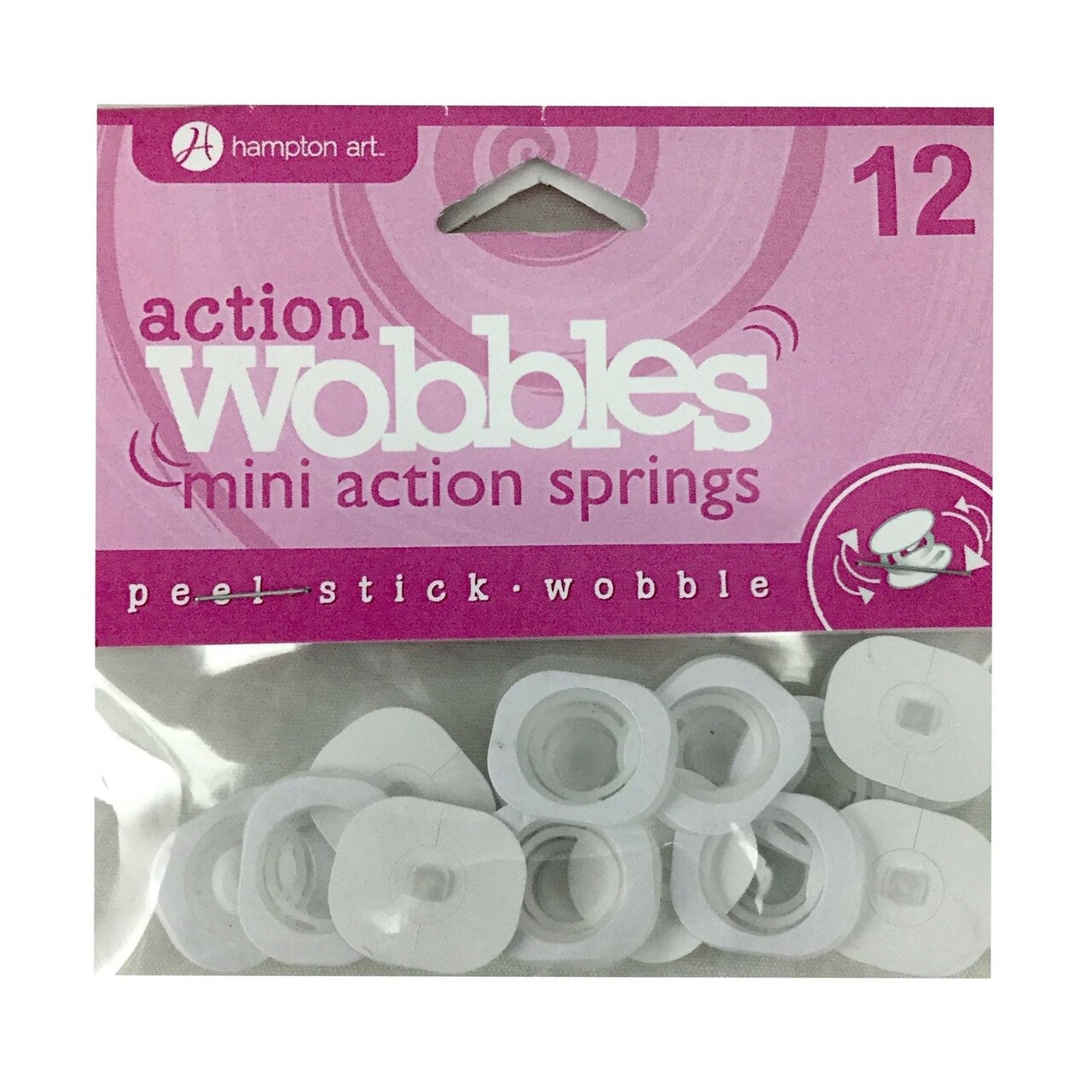 Hampton Art Action Wobbles Mini 12 pieces, Action Wobbler, Wobble Kit, Wobblers for card making, Craft Springs, Action Wobblers for Cards, Action Wobble Springs